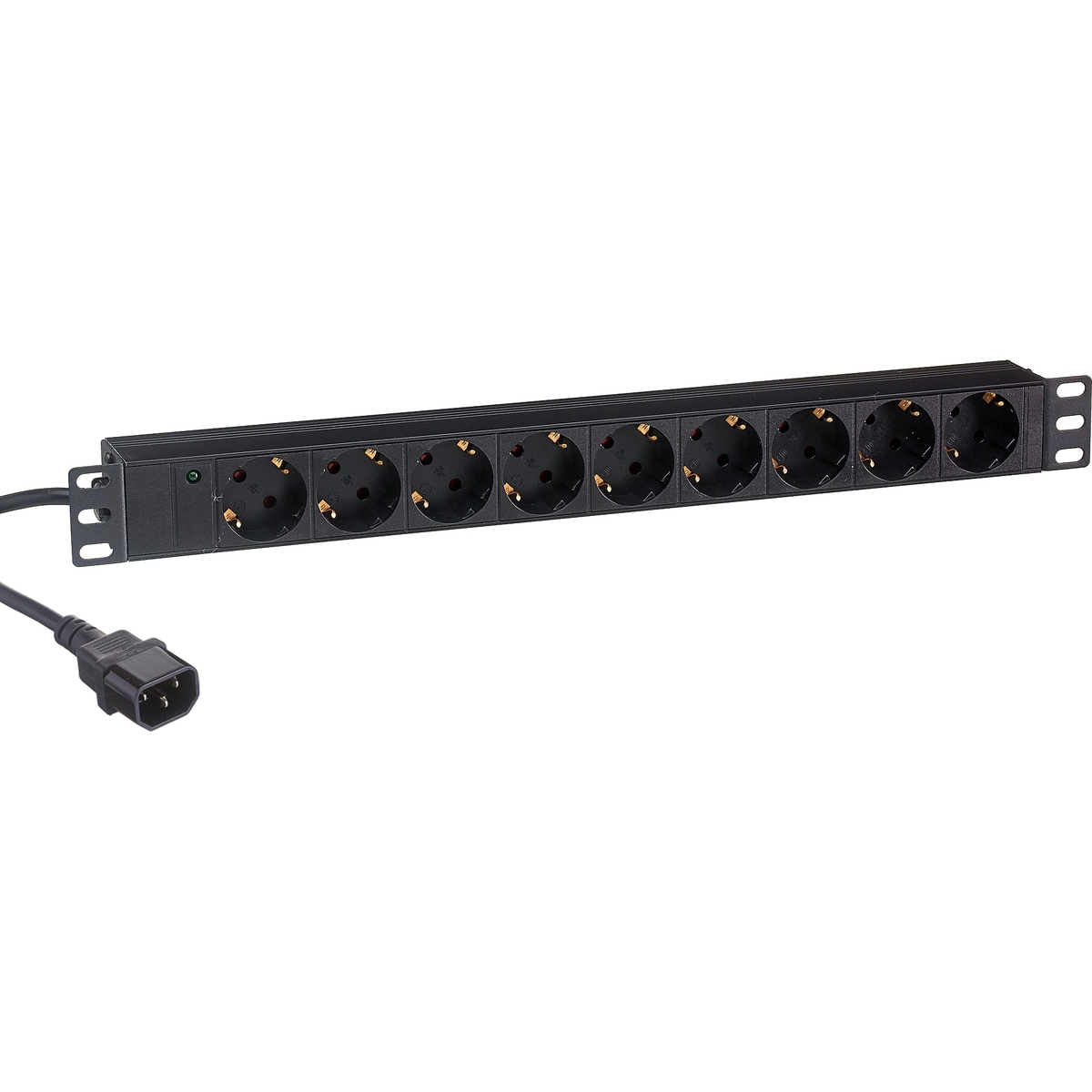 

Блок розеток Exegate ServerPro PDU-19H906 Al-9S-C14-2.5CU EX280852RUS (19", 1U, Алюминий, 9 Schuko, кабель с вилкой C14 VDE-250V-10A-3*1.0mm2, медь, 2, ServerPro PDU-19H906 Al-9S-C14-2.5CU