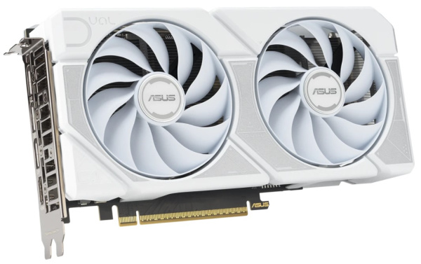 Изображение товара Видеокарта ASUS GeForce RTX 5060 TI DUAL WHITE OC с эффективным охлаждением и стильным дизайном