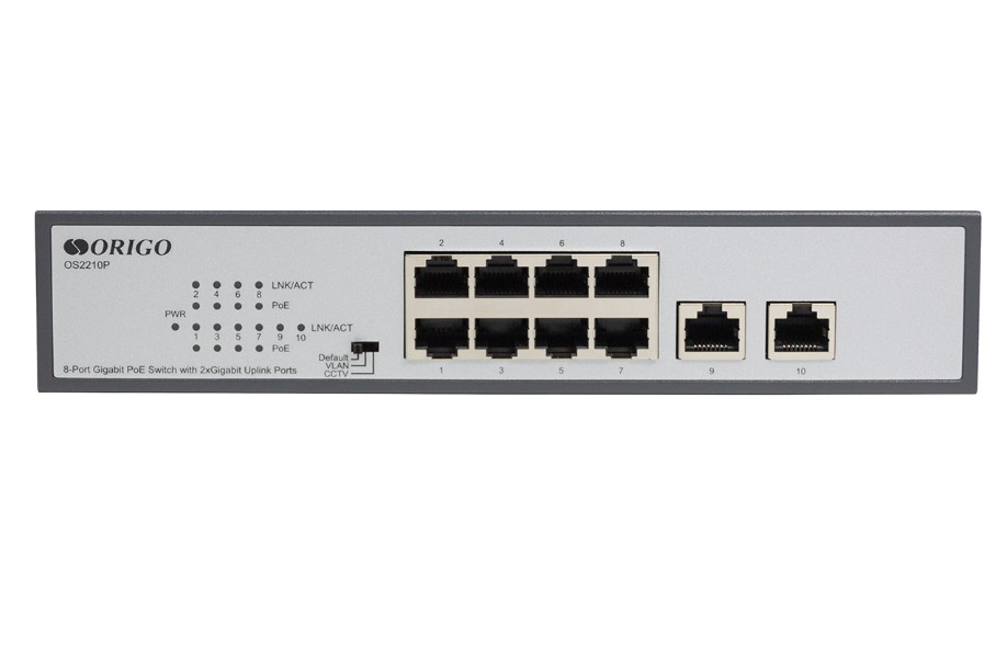 

Коммутатор неуправляемый ORIGO OS2210P/120W/A1A 8x1000Base-T PoE, 2x1000Base-T, PoE Budget 120W, Long-range PoE up to 250m, 19" w/brackets, OS2210P/120W/A1A