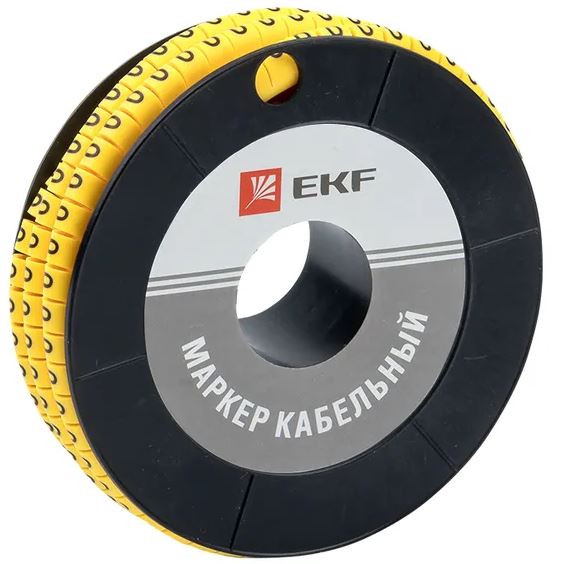 

Маркер на кабель EKF plc-KM-2.5-0 2,5 мм2 "0" (1000 шт.) (ЕС-1), plc-KM-2.5-0