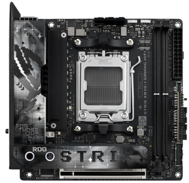 

Материнская плата mini-ITX ASUS ROG STRIX X870-I GAMING WIFI (AM5, AMD X870, 2*DDR5 (8400), 2*SATA 6G RAID, 2*M.2, 2*PCIE, 2.5Glan, WiFi, BT, 4*USB 3., ROG STRIX X870-I GAMING WIFI
