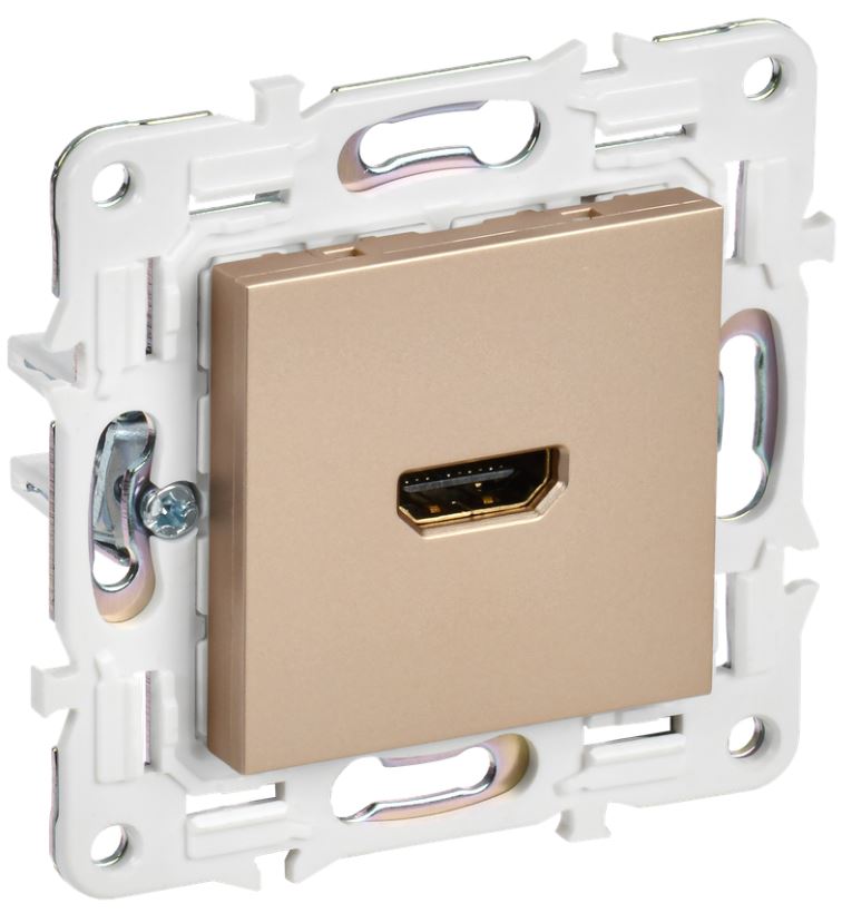 

Розетка HDMI IEK SK-H10-K98 SKANDY SK-H01Sa Песочный, SK-H10-K98