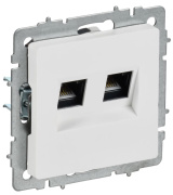 фото Розетка компьютерная  IEK BR-K20-1-K91
