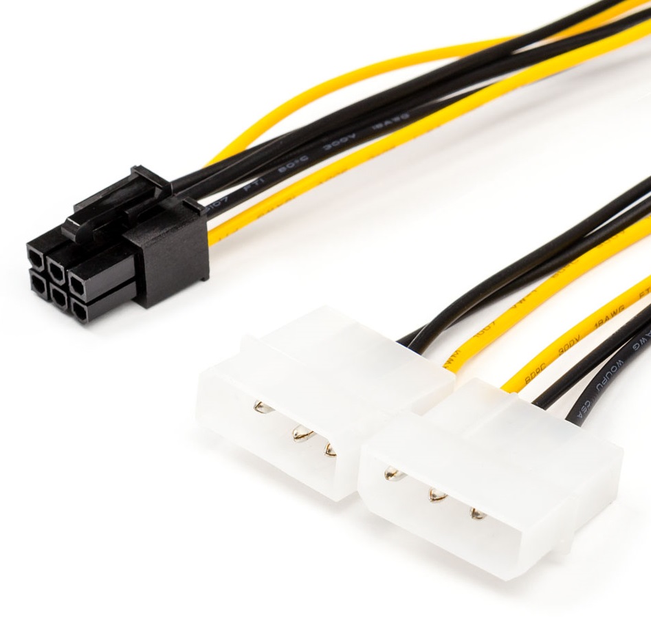 

Кабель Atcom AT6185 6 pin to 2 molex (Video power), AT6185