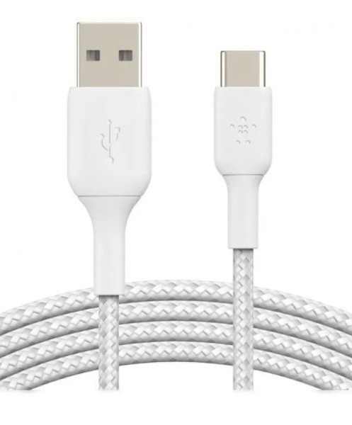 

Кабель Belkin CAB002BT2MWH USB-A to USB-C Braided Cable. Длина: 2м. Цвет: белый, CAB002BT2MWH