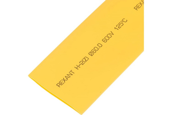Изображение товара Термоусадочная трубка Rexant 25-0062 1 м желтая, 60/30 мм, высокая термостойкость