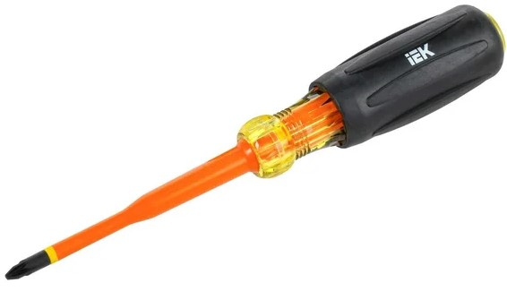 Изображение товара Отвертка IEK ARMA2L 5, PZ2, диэлектрическая, сталь, черный цвет