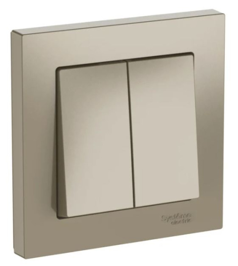 Изображение товара Двухклавишный выключатель Systeme Electric ATN000552S серия AtlasDesign