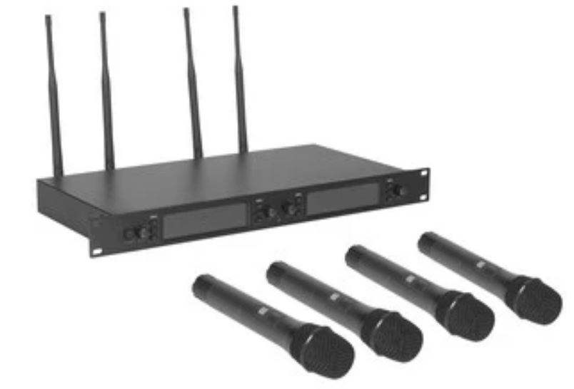 

Микрофонная система Axelvox DWS7000HT (FC Bundle) AX-7000F UHF 710-726 MHZ, 4 X 16 каналов, LCD дисплей, 4Х ИК порт, 4 ручных микрофона, 4 силиконовых, DWS7000HT (FC Bundle)