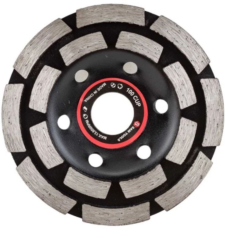 

Чашка ООО САМ SAMC-086020100 алмазная 2-х рядный сегмент 100 мм, SAMC-086020100