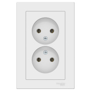 фото Розетка двухместная без заземления  Systeme Electric ATN001320