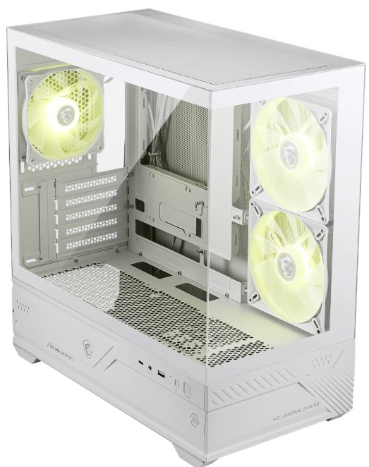 

Корпус mATX MSI MAG Pano M110R 306-7G33W21-JA4 белый, без БП, боковая панель из закалённого стекла, USB 3.2, USB Type-C, MAG Pano M110R
