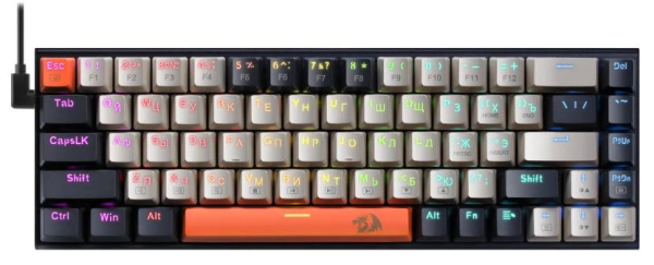 Изображение товара Клавиатура Redragon Ryze для игр и работы, USB, подсветка