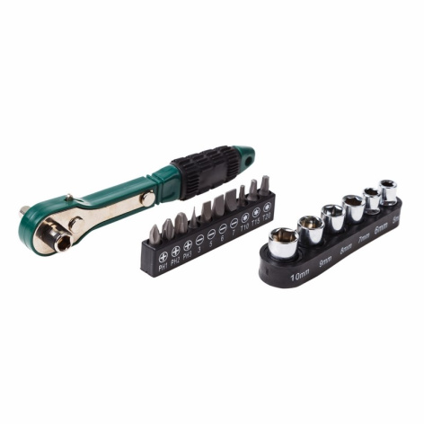 Изображение товара Набор головок и бит Rexant 12-6070 с трещоткой для электромонтажа