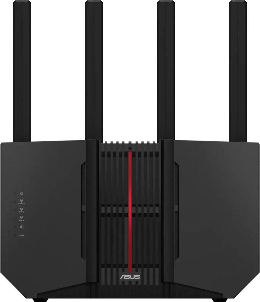 

Роутер ASUS RT-BE92U 802.11 a/b/g/n/ac/ax/ax/be, 2,4 + 6 gGz, black, RT-BE92U