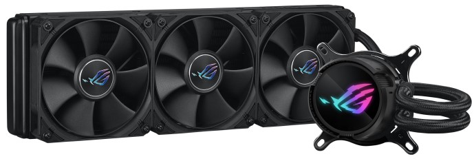 

Система охлаждения жидкостная ASUS ROG STRIX LC III 360 90RC00T0-M0UAY0 LGA115x/1200/1700/AM4/AM5 (3*120mm, 800-2200 RPM, 70.38 CFM, 36dBa, 4-pin PWM), ROG STRIX LC III 360