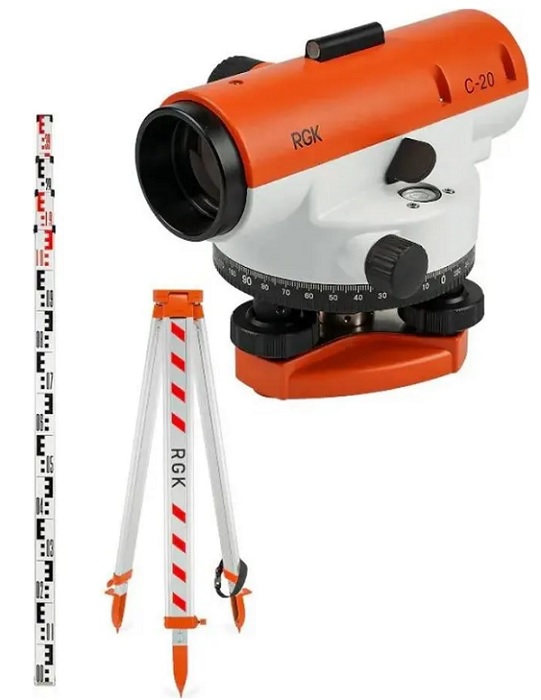 

Нивелир RGK 752220 оптический комплект C-20 С ПОВЕРКОЙ + S6-N + S4, 752220