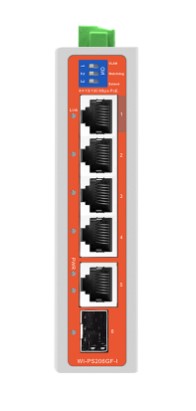 

Коммутатор промышленный неуправляемый Wi-Tek WI-PS206GF-I v2 PoE 4FE+1GE+1SFP, WI-PS206GF-I v2