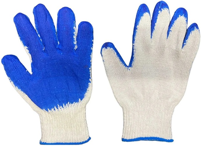 

Перчатки ООО САМ SAMC-074051101 трикотажные с синим латексным обливом, SAMC-074051101