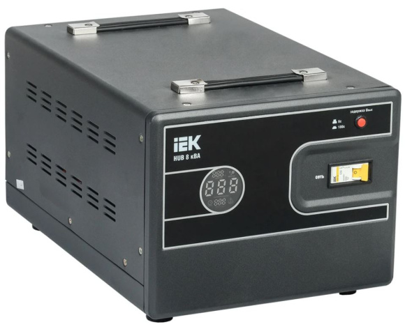 Изображение товара Стабилизатор напряжения IEK IVS21-1-008-13 8000 ВА релейный для бытовых и промышленных нагрузок
