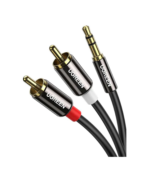 

Кабель UGREEN AV116 10591_ 3.5mm Male to 2RCA Male Cable. Длина: 5м. Цвет: черный, AV116