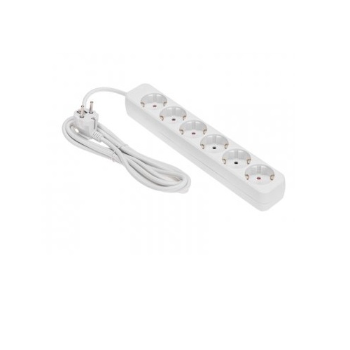 

Удлинитель Rexant 13-4044 STANDARD 6 гнезд, 3м, 3х1,0мм2, с/з, белый, 13-4044