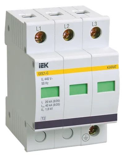 

Ограничитель IEK MOP20-3-C перенапряжения ОПС1-C 3P, MOP20-3-C