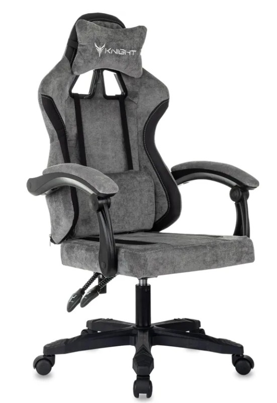 

Кресло игровое Knight KNIGHT WOLF GR серый/черный крестов. Пластик, KNIGHT WOLF GR
