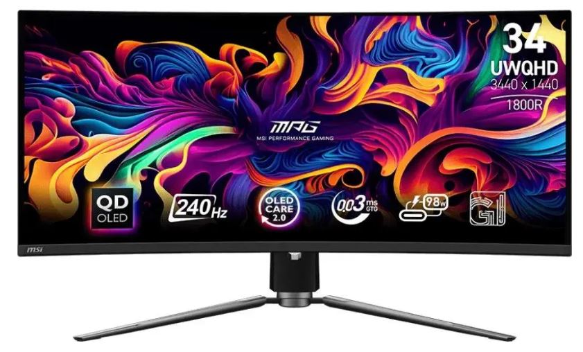

Монитор 34" MSI MPG 341CQPX 9S6-3DD04T-023 3440X1440 WLED, 21:9, QD-OLED, 250cd, 1,5M:1, 178/178, DP, HDMI, 240Hz, curved 1800R, HAS, pivot, VESA, bla, MPG 341CQPX