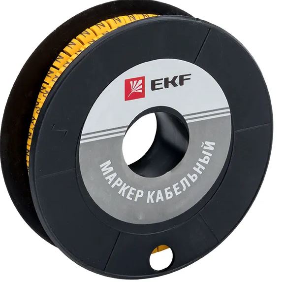 

Маркер на кабель EKF plc-KM-2.5-2 2,5 мм2 "2" (1000 шт.) (ЕС-1), plc-KM-2.5-2