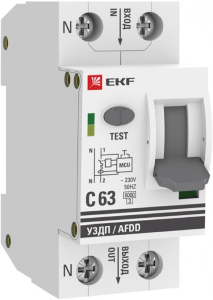 фото Устройство защиты от дугового пробоя  EKF afdd-2-63C-pro в Ростове-на-Дону