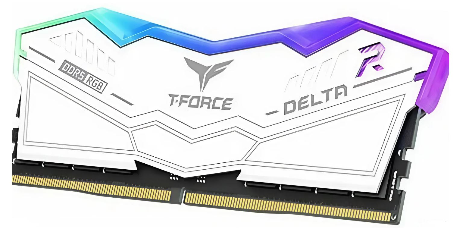 

Модуль памяти DDR5 32GB (2*16GB) Team Group FF4D532G6000HC28ADC01 T-Force Delta RGB 6000MHz CL28 1.40V white, FF4D532G6000HC28ADC01