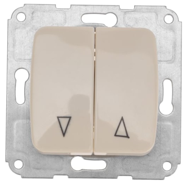 

Выключатель KRANZ KR-78-0239 DEA для жалюзи 2кл с/у 10А мех. бежевый, KR-78-0239