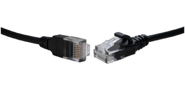 Изображение товара Патч-корд SNR UTP Cat 5e 1 м RJ45-RJ45 черный надежный кабель