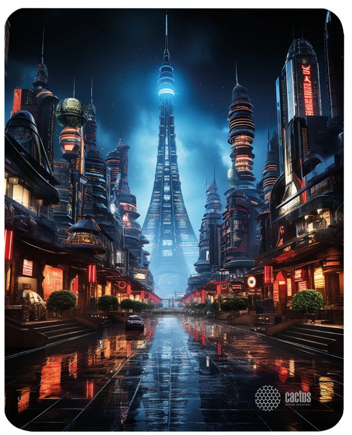 

Коврик для мыши Cactus CITY CS-MPC-D05M 300x250x3мм, CITY