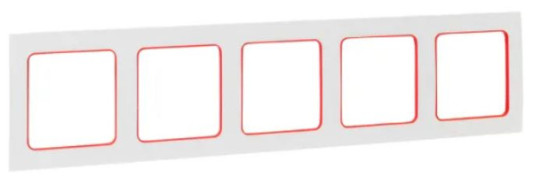 Изображение товара Пятипостовая рамка EKF серии Стокгольм для электроустановочных изделий