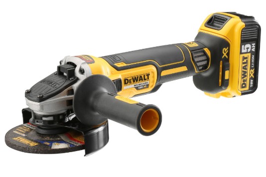 

Шлифовальная машина угловая DeWALT DCG405P2-IN аккумуляторная 800 Вт/20 В/до 9000 об. в мин/125 мм/ 2 АКБ + ЗУ/желтый, DCG405P2-IN