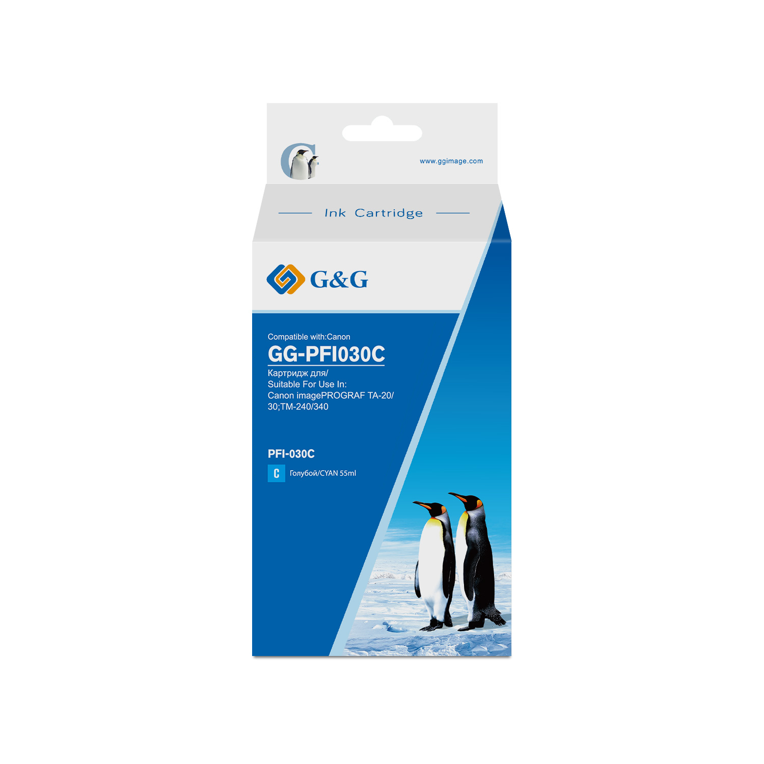 

Картридж G&G GG-PFI030C аналог Canon PFI030C (3490C001) голубой 55ml, GG-PFI030C