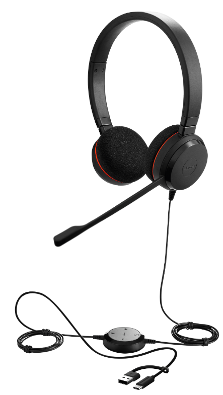 

Гарнитура проводная Jabra Evolve 20 Stereo MS 4999-823-169 USB C/A adapter, Evolve 20 Stereo MS