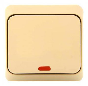 

Переключатель Schneider Electric BA10-007K Этюд 1-клавишный, с подсветкой, наружный, 10 А, 220/250 В, 3680 Вт, IP20, в сборе (кремовый), BA10-007K