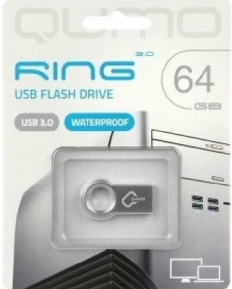 Изображение товара Накопитель USB 3.0 64GB Qumo QM64GUD3-Ring