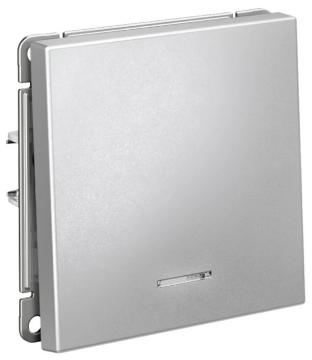 

Выключатель одноклавишный с подсветкой Systeme Electric GAL000313S ARTGALLERY 10АХ, механизм, быстрозажим. клем., АЛЮМИНИЙ, GAL000313S