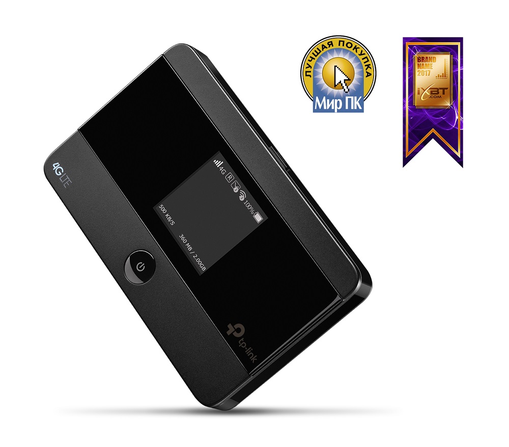 

Роутер TP-LINK M7350 Wi Fi 802.11b/g/n, 2.4ГГц, 4G, LTE, портативный, with 2000mAh power bank, M7350