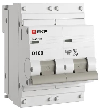 

Автоматический выключатель EKF mcb47100-2-100D-pro 2P 100А (D) 10kA ВА 47-100 PROxima, mcb47100-2-100D-pro