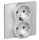 фото Розетка двухместная с заземлением  IEK FI-R24C-16-1-K47