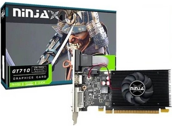 

Видеокарта PCI-E Sinotex GeForce GT 710 Ninja (NF71NP043F) 4GB GDDR3 64bit 954/7000MHz 28nm HDMI/VGA/DVI RTL, GeForce GT 710 Ninja (NF71NP043F)
