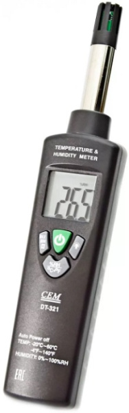Изображение товара Цифровой термогигрометр CEM DT-321 для температуры и влажности портативный профессиональный