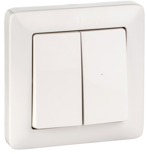 Изображение товара Двухклавишный выключатель Systeme Electric VS56-234-B для жилых и коммерческих помещений