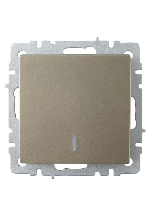 

Переключатель одноклавишный IEK BR-V12-1-10-K37 BRITE с инд. 10А ВС10-1-7-БрШ Шампань, BR-V12-1-10-K37