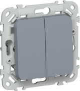 фото Переключатель двухклавишный  IEK FI-V22-0-10-1-K35